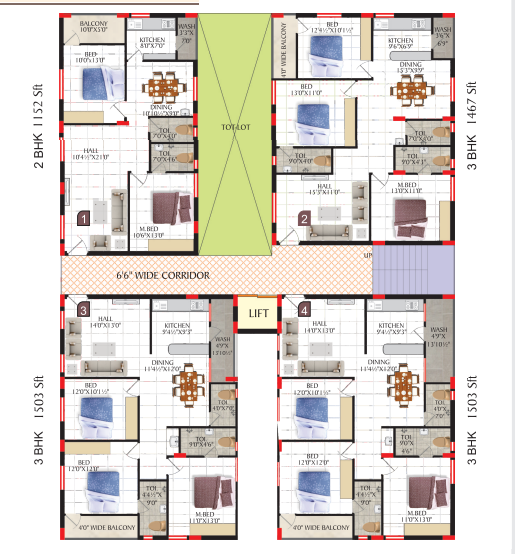Sri Tirumala Avasa floor  layout 